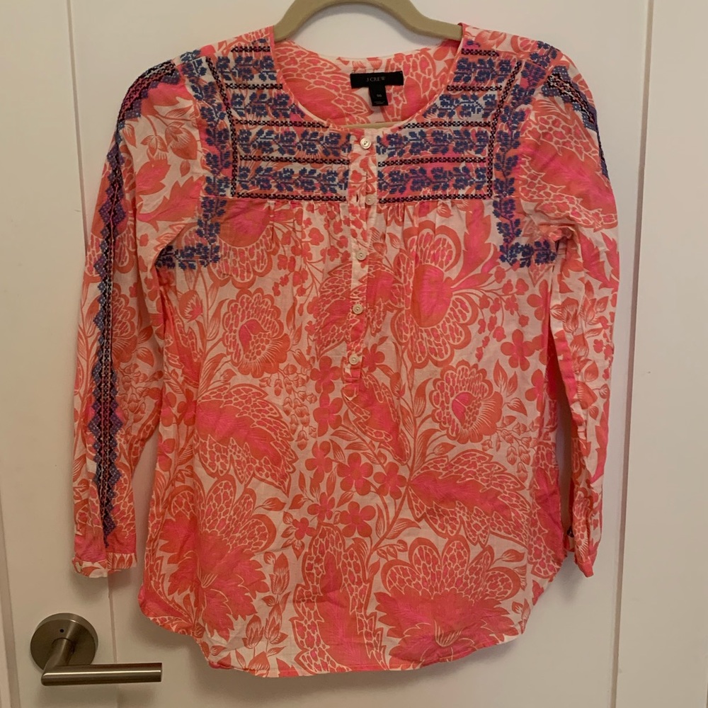 J. Crew 3/4 sleeve blouse